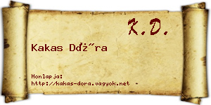 Kakas Dóra névjegykártya