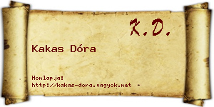 Kakas Dóra névjegykártya